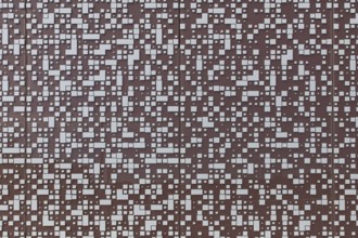 Closeup of randomly placed white tiles on painted concrete wall background texture