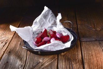 Oven baked red beets