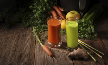 Freshly squeezed vegetable juices