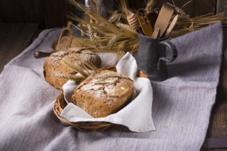 A delicious homemade wholemeal rye bread from sourdough