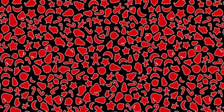 Black and Red Christmas background, Christmas icons elements banner