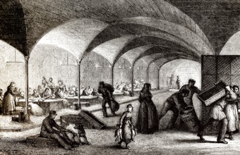 Les Halles de Paris, Markt für frische Lebensmittel, 19. Jahrhundert