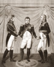Meeting of Emperor Alexander I of Russia, Napoleon I and Frederick William III of Prussia, 1807