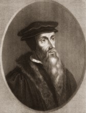 Johannes Calvin or Jean Cauvin, 1509 - 1564, a French-born reformer and founder of Calvinism,