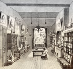 The study of Alexandre Dumas the Elder, or Alexandre Dumas père, 1802, 1870, French writer