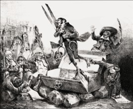Caricature, Résurrection de la Censure, resurrection of censorship, by J. J. Grandville