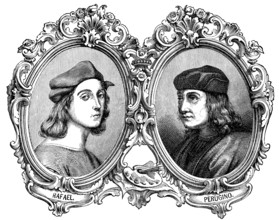 Raffael da Urbino and his teacher Pietro Perugino, Italian painters