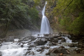 Waterfall in the Brandis Gorge in Lana near Merano, South Tyrol