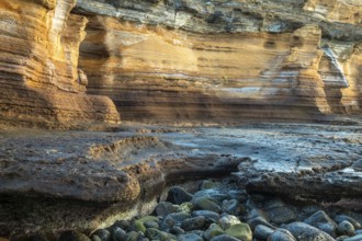 Rock formation in the morning light on the Costa Silencio, Tenerife