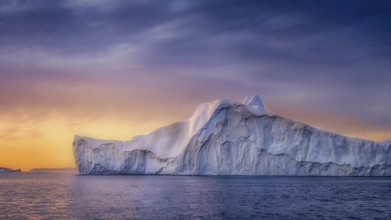 Greenland Ilulissat glaciers at fjord Disco Bay West Greenland