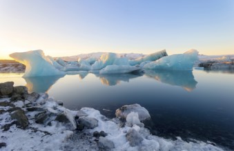 The Glacier Lagoon Jökulsarlon in Iceland, Europe, Iceland