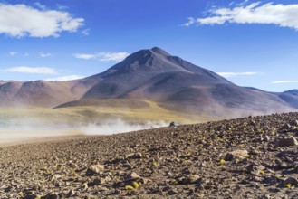 View of high mountain in The National Park, Uyuni, Bolivia