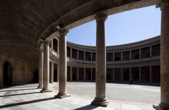 Palace of Charles V, begun in 1526, inner courtyard