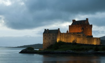 The Famous and picturesque Eilean Donan Castle in the lake of Loch alsh at the Highlands of
