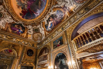 PARIS, FRANCE, OCTOBER 12, 2019 : interiors and decors of the hotel de Lauzun, october12, 2019, in