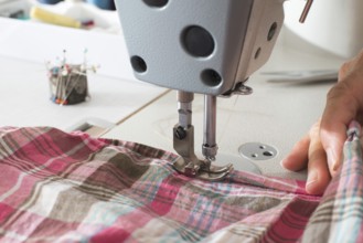 Sewing machine close up