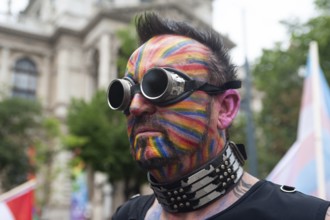 15.06.2019, Vienna, Austria, Europe, A participant at the euro Pride Parade along the Ringstraße in