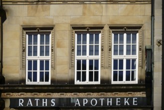 The façade of an old and heritage-protected pharmacy