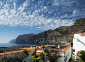 Los gigantes cliffs famous landmark and village in south tenerife island spain