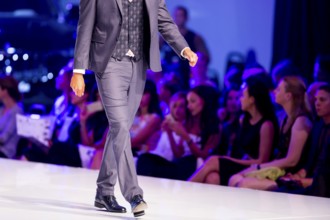 A male model walks the runway during the Autumn/Winter Sofia Fashion Week Show 2016 in Sofia,