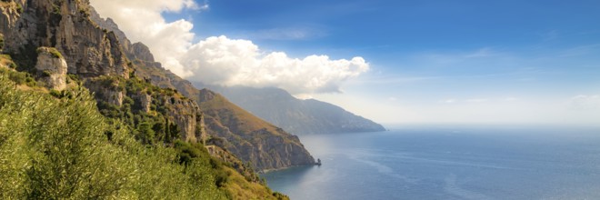 Amalfi Coast, Mediterranean Sea, Italy. Website Banner