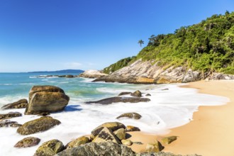Beach in Balneario Camboriu, Santa Catarina, Brazil. Estaleirinho Beach