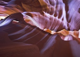 The well-known canyon of Antelope in the USA in a bright sunny day