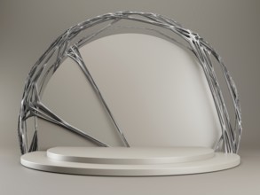 A stylish display showcase background for your content. 3D illustration