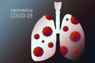 Coronavirus harm lung concept. Coronavirus COVID-19 pandemic