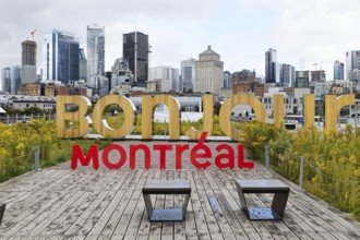 At the Cruise Ship Terminal with view on the city, Montreal, Province of Quebec, Canada