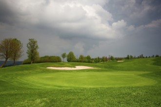 On the golf course before heavy storm