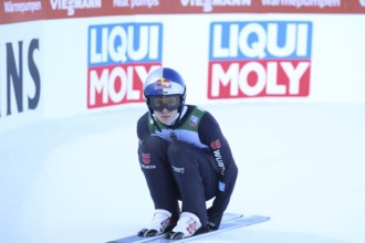 Andreas Wellinger (SC Ruhpolding) at the qualification for the New Year's Ski Jumping of the 73rd