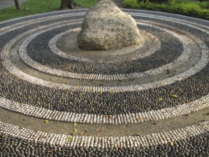 -- made up of large pebbles, walking on it barefoot will do you good