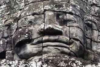 Buddhist gatekeepers, mystical, enchanted, close-ups, Khmer Kingdom, Theravada Buddhism, Unesco