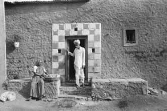 Rugged homes in Munagoli village in Bijapur district, Karnataka, India