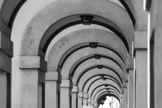 An archway near the Ponte Vecchio in downtown Florence, Italy