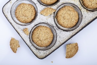Cookies in a frying pan. Rustic style