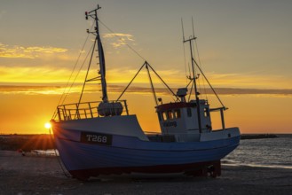 Evening at Vorupör harbour, Thy, Jutland, Denmark