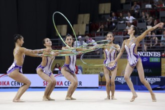 Sofia, Bulgaria - 15 September, 2018: Team Democratic People's Republic of Korea performs during