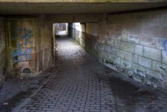 Pedestrian tunnel under the railway line, Hümme, Trendelburg, Hesse, Germany