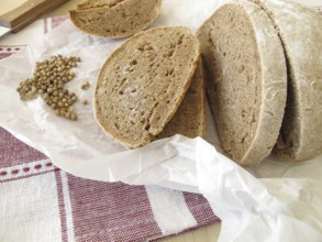 Home-baked farmhouse bread with coriander