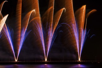 Demonstration of fireworks in Forte dei Marmi Italy