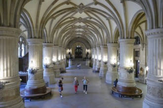 Columned Hall in Hamburg City Hall, Hamburg, Germany