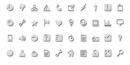 A set of fourty very useful web design icons