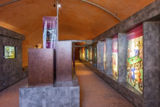 Interpretation Center Museum, Cathar castle of Saissac, village of Saissac, Aude, Black Mountain