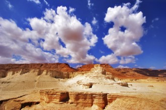 Picturesque ancient mountains about the Dead Sea in Israel