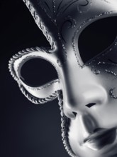 Beautiful silver Venetian mask