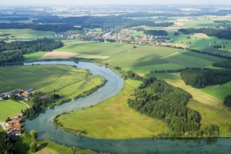 An image of a flight over the bavarian landscape