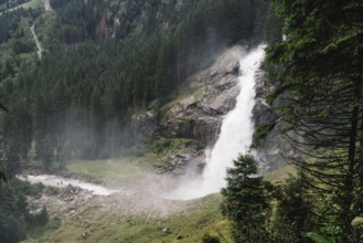 Krimml Waterfalls in High Tauern National Park in Austria