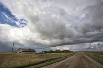 Storm Clouds Canada rural countryside Prairie Scene